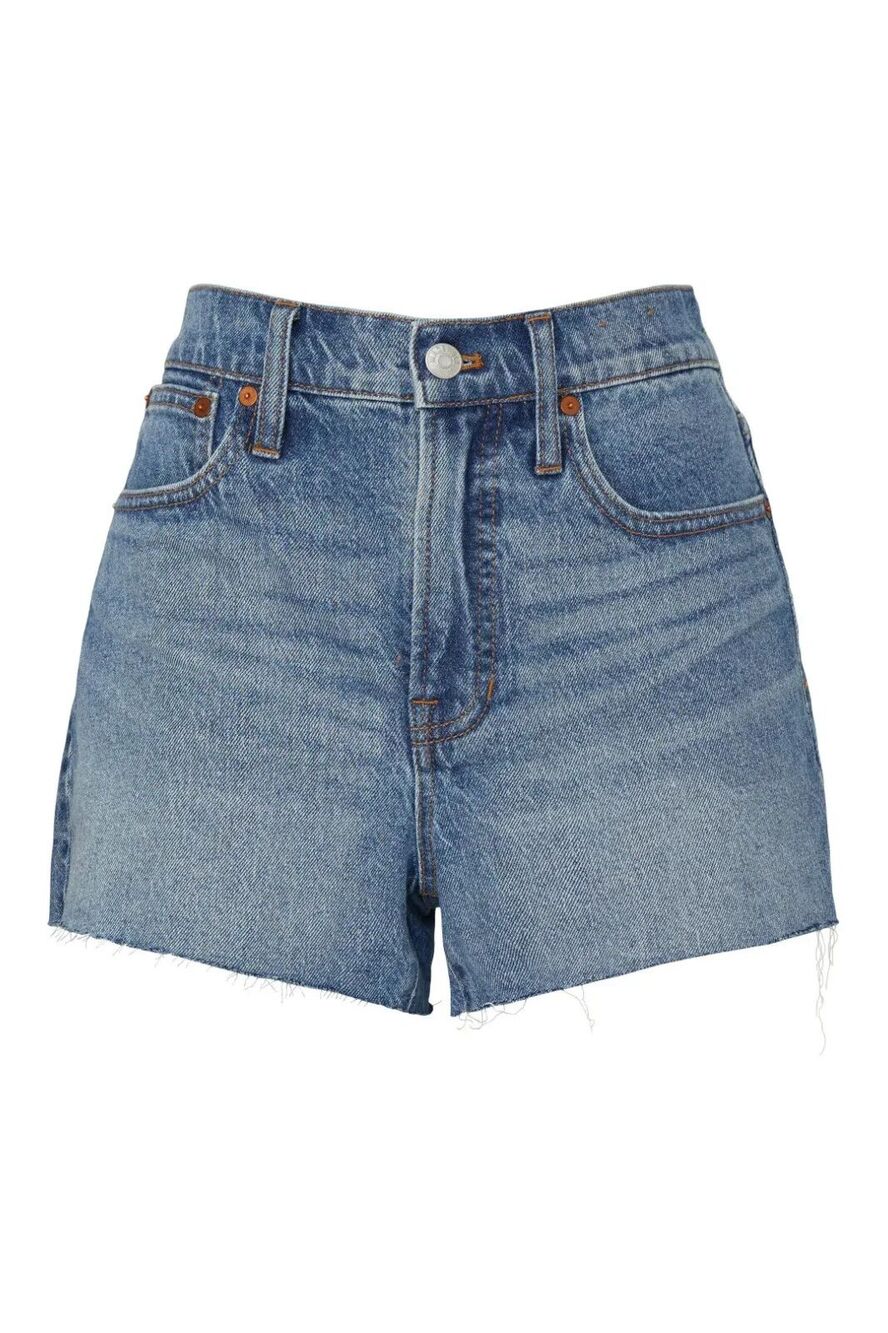 Madewell The Perfect Jean Short High rise Raw Frayed Hem 25 Waist